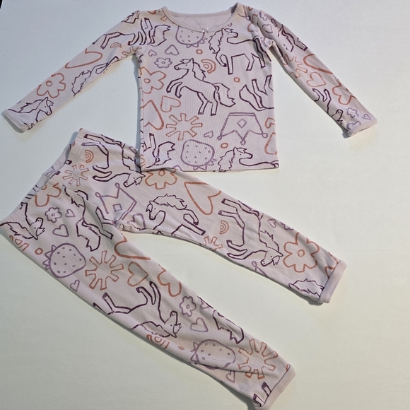 Just One You by Carter’s 4T Princesses and Horses 4-Piece Print Pajama Set - Picture 8 of 13